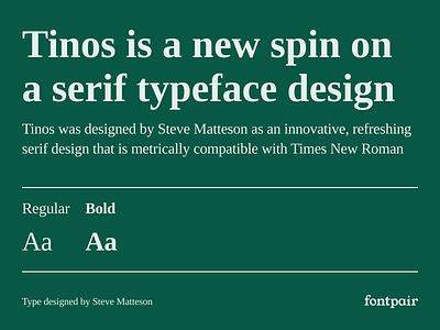 Tinos - Serif Google Font design font pair font pairing fontpair fonts googlefonts typeface typography