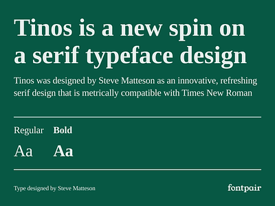 Tinos - Serif Google Font