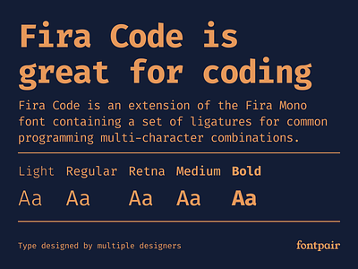Fire Code - Sans Serif Google Font design font pair font pairing fontpair fonts googlefonts typeface typography