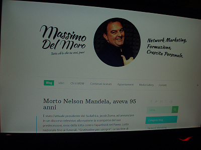 Massimo Del Moro Homepage blog ui web design