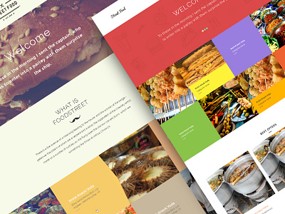 Streetfood website design food hipster landing lp site ui web