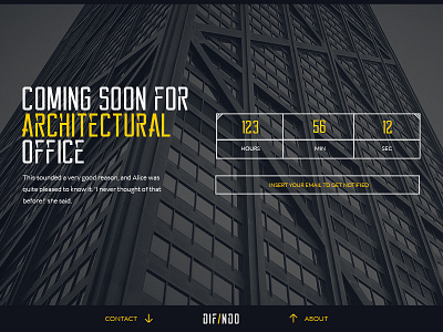 Difindo – Flat & Minimal Coming Soon Template architecture design flat minimal template themeforest ui wordpress wp