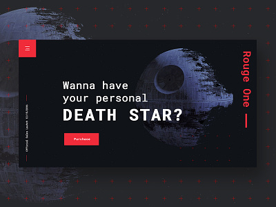 Death Star Landing Page Concept death star design graphic landing star wars