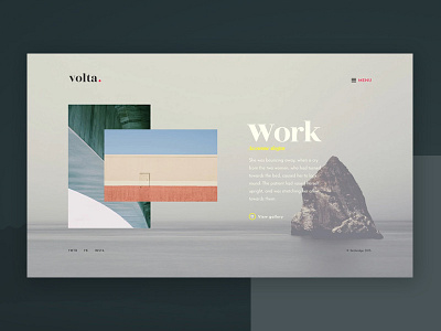 Volta. Page Concept architect design e commerce geometry grey store web