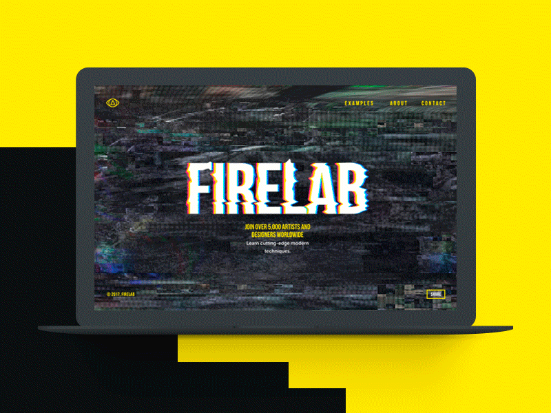 Firelab Concept design glitch modern ui vivid web