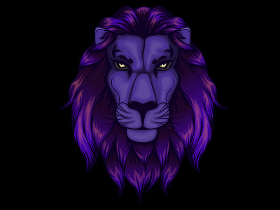 Lion art artist artwork cartoon character character art colorful creative design digital illustration illustrator lion lion head portrait purple vector vector art