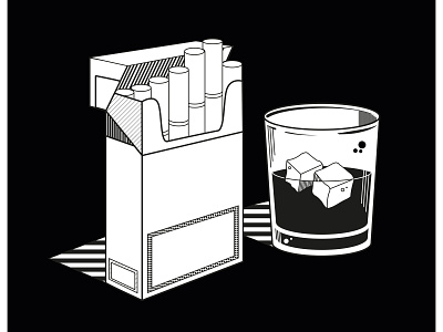 Cigarettes & Whiskey bremen hamburg illustration ilustrator oldenburg vector