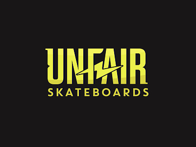 Unfair Skateboards logo skateboards thuglife unfair