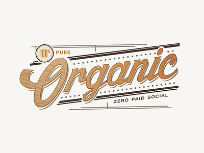 Organic marketing organic social media typography
