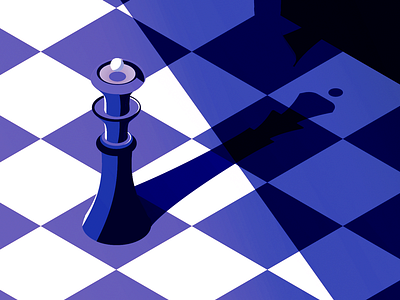 black queen black queen chess illustration more isometric bullshit