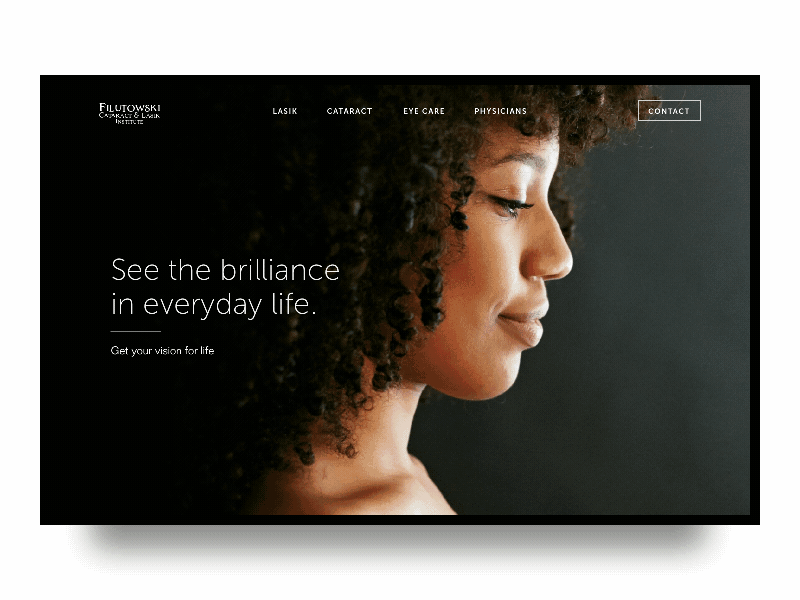 clear eyes™ eyecare graphic design optical ui website