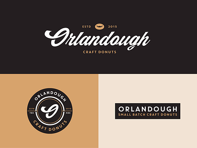 Orlandough Branding Explorations branding donut dough doughnuts logo logomark orlando script