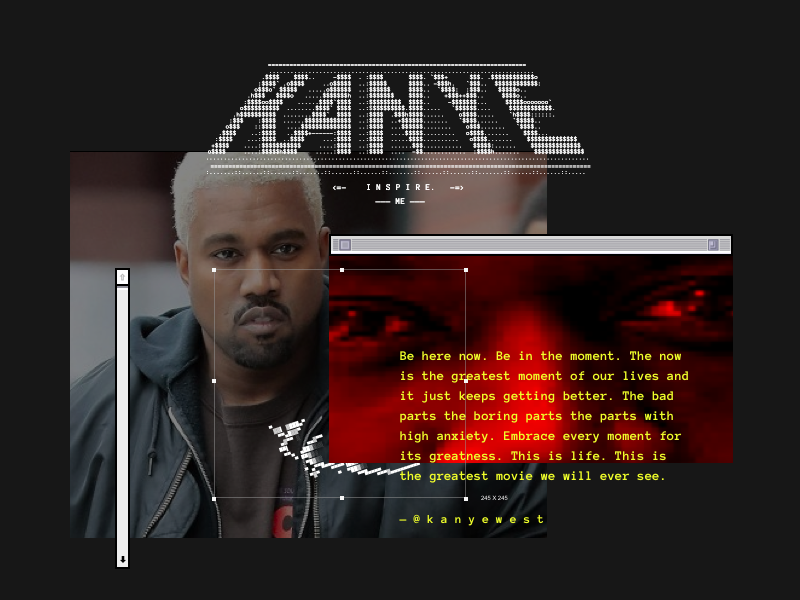 isn't the internet great asciii gif yeezy kanye