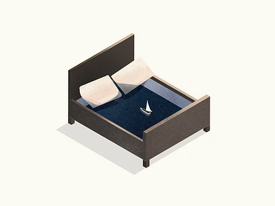 waterbed illustration inktober inktober2015 inktober2018 isometric tranquil waterbed