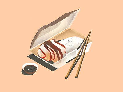 peking duck chinese food illustration inktober isometric peking duck roasted