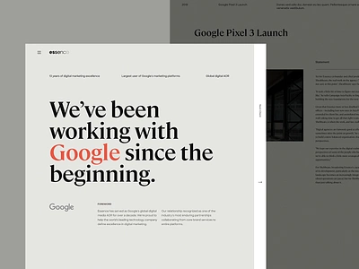 Essence Case Study essence internet layout typography ui website