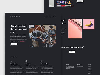 SpoonX Studio Homepage 🤙 agency black and white clean dark design homepage landing minimal portfolio typography ui ux website