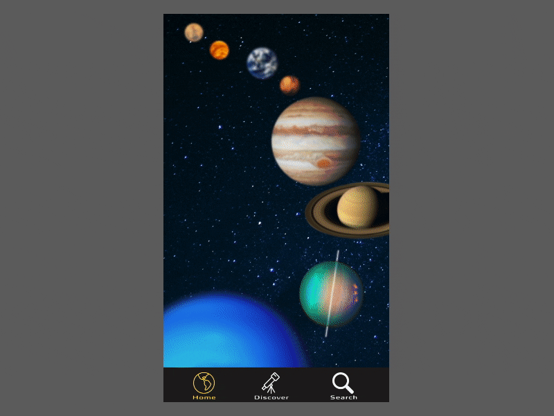 Planet Probe App Prototype flinto planets prototype sketch space ui