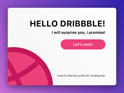 Hello Dribbble! hello