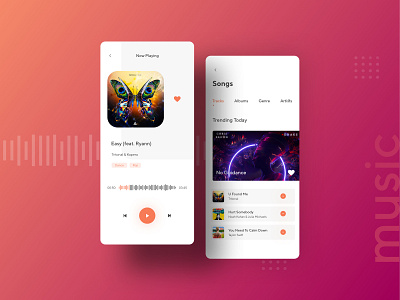 Music Player App app branding interface design ios screen design ui ui ux ux ux process web