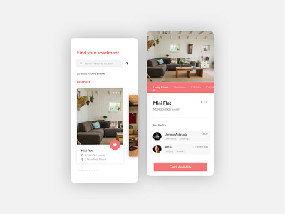 Apartment Finder app design interface design ios ui ui ux ux ux process vector