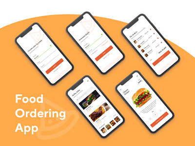 Food Delivery App app design interface design logo productdesign screen design ui ui ux ux ux process