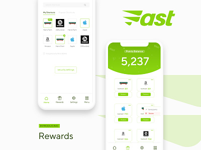 Fast One Click Login app design fast interface design ios login payment reward screen design ui ui ux ux ux process