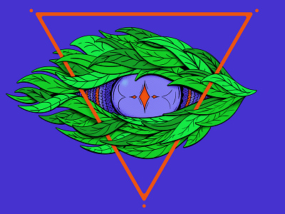 unseen dragon eye illustration triangle