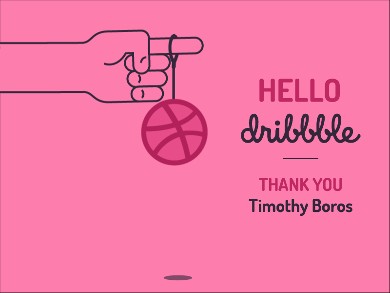 Yoyo animation dribbble hello dribbble invitation pink thank you welcome yo yo yoyo