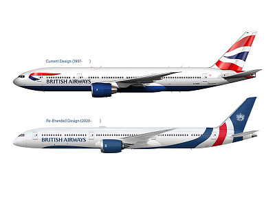 British Airways Livery Re-design airline airline logo art boeing branding branding concept design graphic design logo vector
