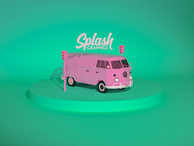 Company Branding 3d art branding c4d cg art cgi design graphic design illustration logo ui ux vw van web