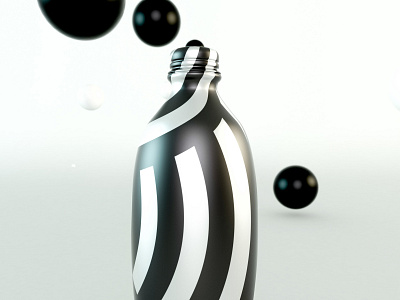 Half & Half Cold Brew Bottle 3d abstract art branding design fashion graphic design logo motion animation motion art