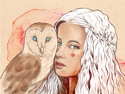 Owl and girl