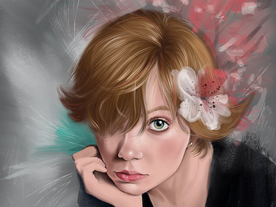 Digital paint digital art digital paint illustration portrait procreate retrato