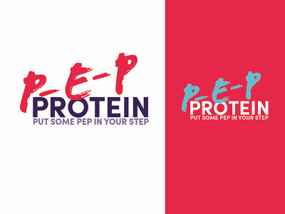 PEP Protein advertsing branding concept design fitness logo supplement