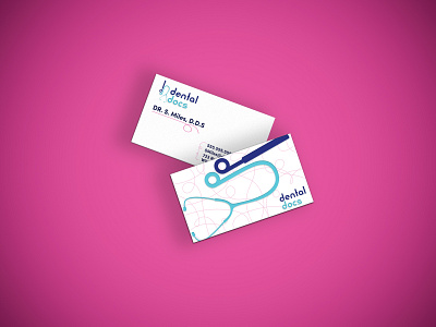 Dental Docs Business card Opt 1 branding busines card business concept dental dental logo design graphic design logo