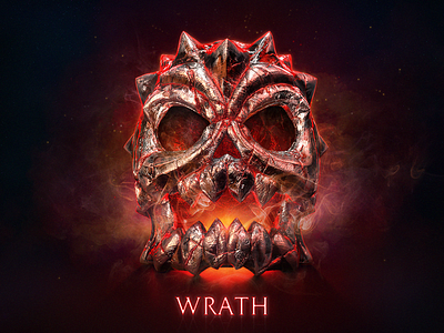 Skull of Wrath 3d 3ds max blood deadly forbidden illustration mystical photoshop sculpting sins skull substance treasure wrath zbrush