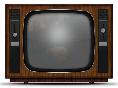 Retro Wooden Television with Metal Sliders
