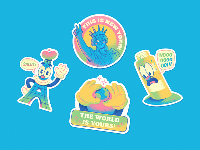 Cartoon Travel Stickers