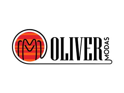Logo Oliver Modas branding design flat illustration logo