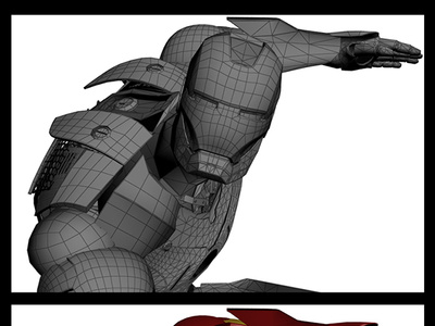 Iron Man - Old project 3d art iron man modelling render