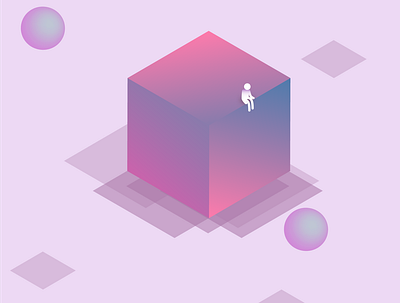 Isometric Boy 3d aesthetic design illustration isometric art loneliness stick figure vector