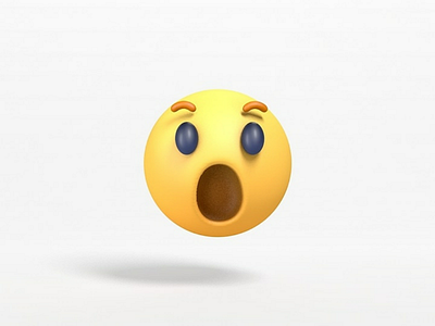 Facebook Wow Reaction 3D 3d cinema4d emoji reaction wow
