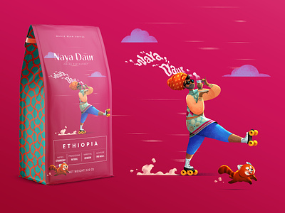 Coffee Pack Design brand identity branding coffee coffee bean bag design drawing food graphic design hand draw illustration india indian logo logotype package design packaging packaging design red panda sketch vector