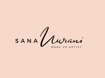 Sana Nurani Logotype brand brand design brand identity branding corporate design corporate identity design dribbble graphic design hello lettering lettermark logo logo design logotype makeup makeup artist script typography vector