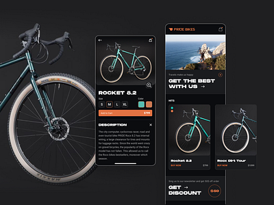 Pride Bikes // Mobile app