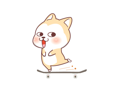 Skate Shiba animation illustration motion graphic