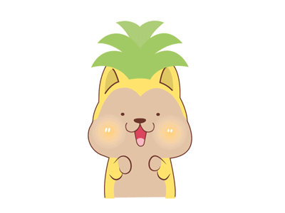 Pineapple Shiba animation illustration motion graphic