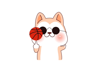 Shiba Playing Basketball animation illustration motion graphic