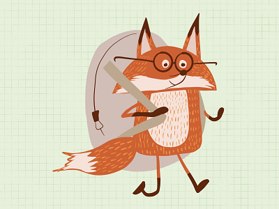 fox illustration procreate